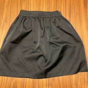 H&M Black Gathered Mini Skirt